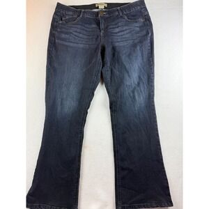 Democracy Women's 20W Bootcut Jeans Dark Wash AB Solution Denim Pants